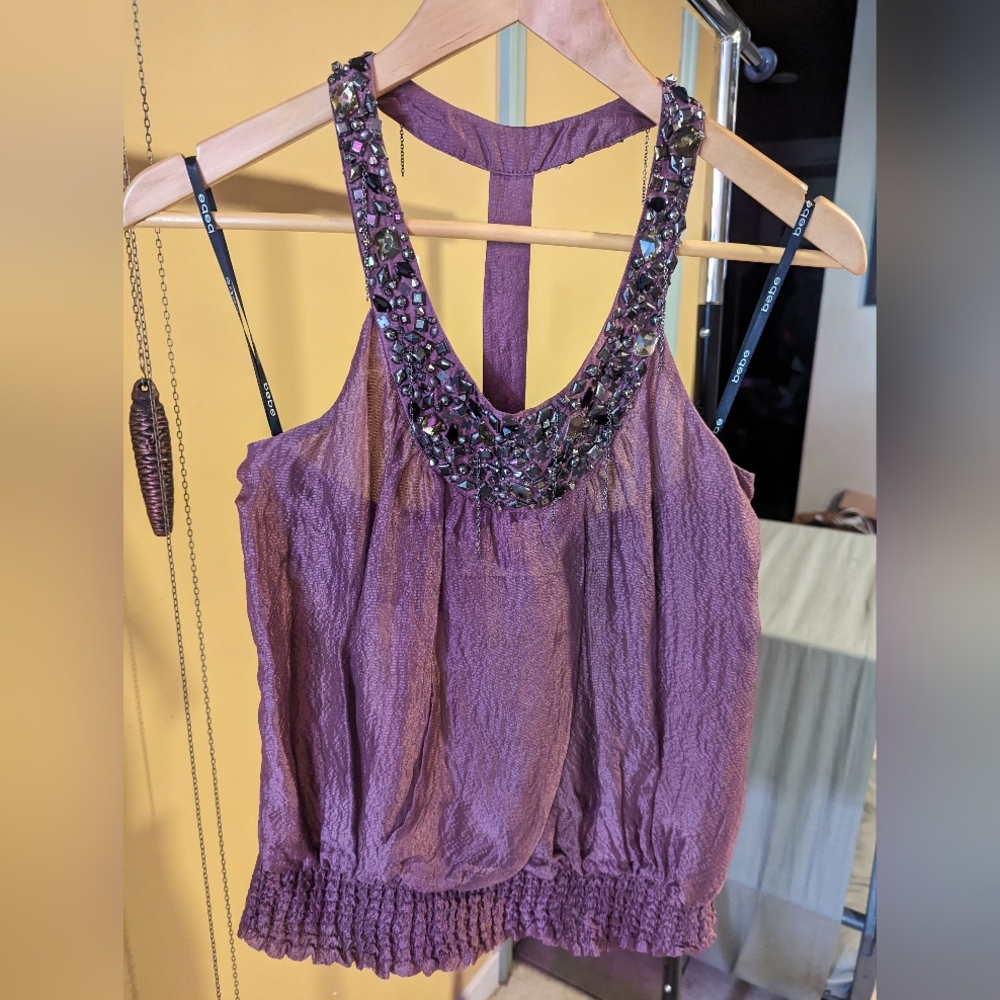Silk Purple Embellished top